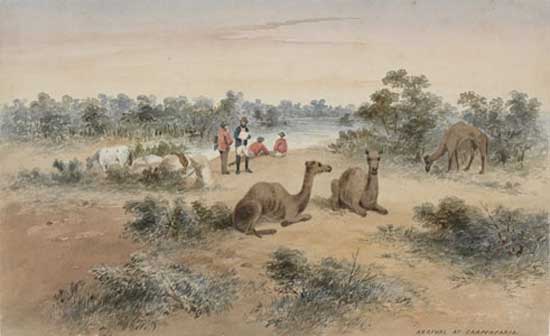 Arrival at Carpentaria, c.1862, by S.T. Gill, Watercolour