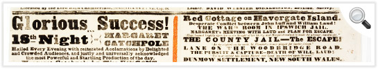 View an advertising broadside promoting the play at the Victoria Theatre
