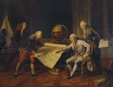 Louis XVI giving final instructions to the Comte de la Perouse
