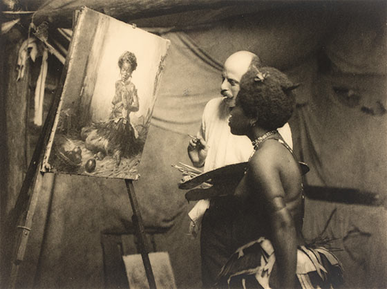 Ellis Silas with Papuan Model 1922, A 3055 / vol. 2 / folder 1