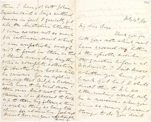 Letter to Rose Scott, 19 July 1868