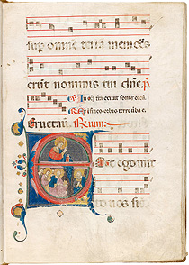 Folio 3r from the Antiphonal: Common of the Saints