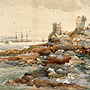 Bottle and Glass Rocks, Vaucluse before bombardment, 1887