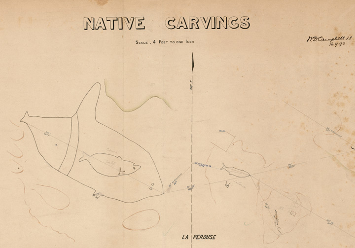 Native Carvings, La Perouse [whale], c. 1891