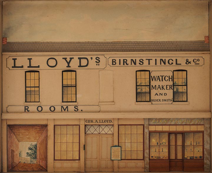 Premises, George Lloyd, Auctioneer, George Street, 1851, model.