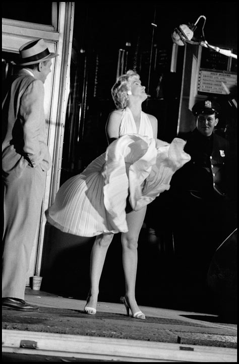 Marilyn Monroe during the filming of The Seven Year Itch