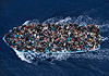 Operation Mare Nostrum - Boat refugees rescued by the Italian Navy