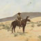 The sentry, solider on horse in the desert