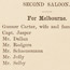 Detail, List of Passengers, The "Massilia" Gazette : the ship's newspaper a reproduction of a newspaper published weekly on board the ... Massilia ... during a voyage from London to Sydney, November 13th 1890 to January 1st 1891 / edited by Edward Noyes
