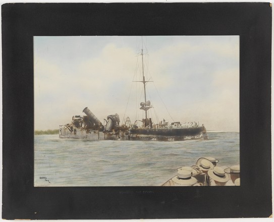 First cutters from HMAS Sydney boarding the Emden, c. 1914