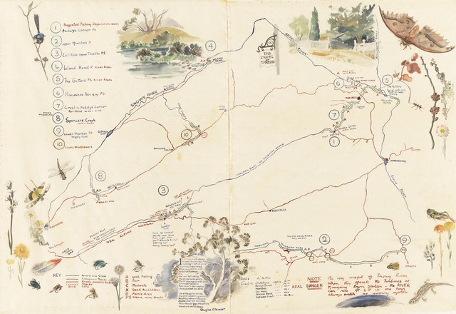 Kosciuszko fishing map for Douglas Stewart