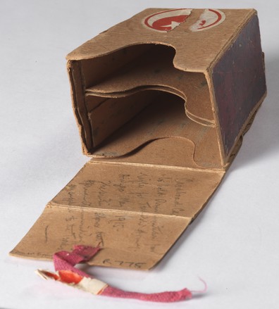 Cardboard case to hold ammunition for rifle for Turkish Army, ANZAC, May 1915