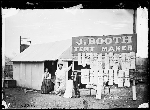 J. Booth, tentmaker, and tent dwelling, Home Rule