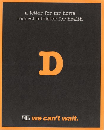'a letter for mr howe federal minister for health', 1990–1993 