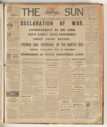 ‘Declaration of War’
The Sun, 5 August 1914