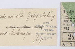 Mademoiselle Gaby Aubery’, calling card, c. 1916 