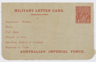 Military letter card