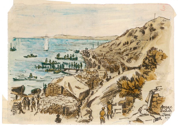 Bathing Party, Gallipoli, October 1915