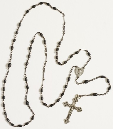 Rosary beads belonging to Damien Parer