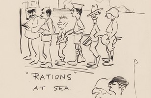 ‘Rations’ at sea, Jones, 3159, Steve, Jones again, Tea Dixie, Vasco 1917 