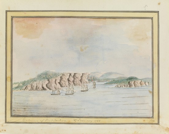 ‘Entrance of Port Jackson 27 January 1788’, after 1802