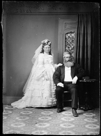 Dr & Mrs John O'Connell, nee Cummins, in their wedding clothes