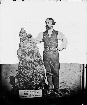 B.O. Holtermann with the Holtermann nugget, Hill End