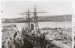 French warship 'Atalante', Fitzroy Dock, Sydney, 1873