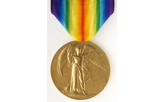 Victory medal, 1914–1918 awarded to Hon Capt GW Lambert, AIF, c. 1920