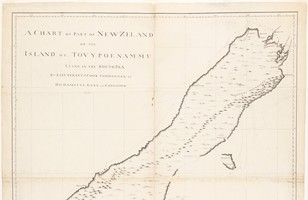 A chart of part of New Zealand or the island of Toui Poenammu