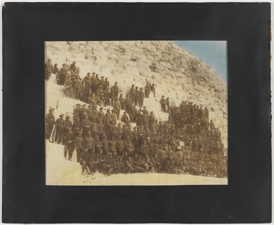 [Australian troops on pyramid], c. 1915