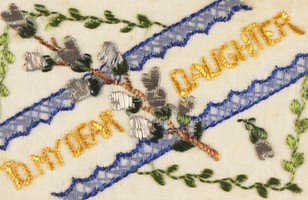 Silk embroidered postcard, c. 1916–1918