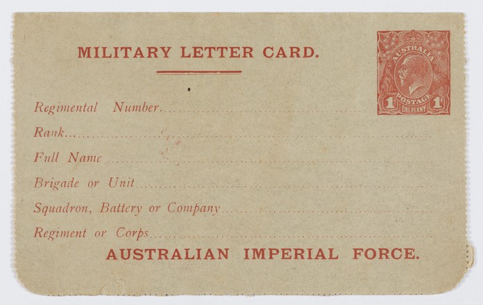 Military letter card