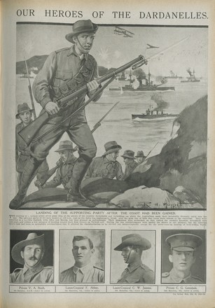‘Thrilling story of Australasian valour’ by Ellis Ashmead Bartlett The Sydney Mail, 12 May 1915