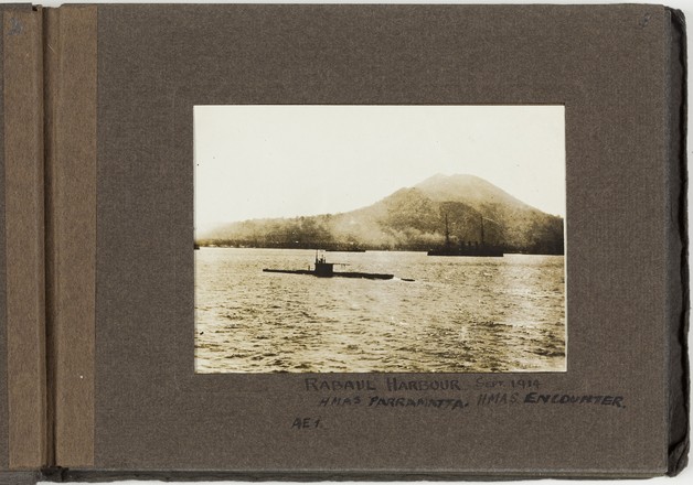 Rabaul Harbour September 1914, HMAS Parramatta and HMAS Encounter, AE1, 1914