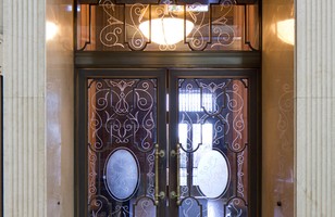 Glass doors of the Mitchell Library Reading Room