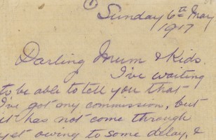 Sunday 6 May 1917 Letter