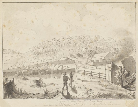 ‘Voyage à Bathurst (nouv. holl.), Une vue de Prospect Hill, Maison de Camp de M. Lawson’, 1819