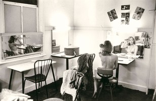Dressing room, Paradise Club, Kings Cross, 1970–71