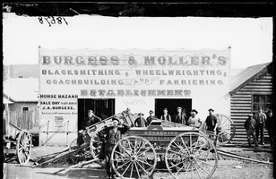 Burgess & Moller's blacksmithing, wheelwrighting, coachbuilding and farriering establishment, Hill End