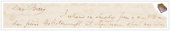 Letter from James Atkinson to Alexander Berry