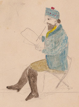 Portrait of von Guerard sketching