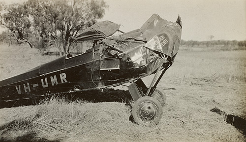 Golden Quest aeroplane after crash