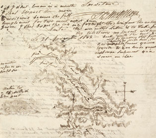Letter with map to Governor King