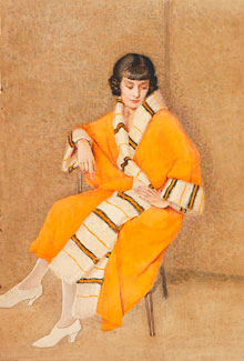 Detail, 'Portrait of Renie - Mrs Sullivan' (Rene Heames), c.1923, watercolour by May Gibbs