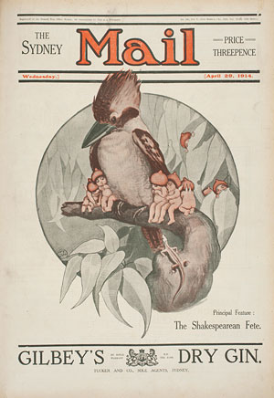 Kookaburra design for magazine cover
