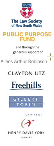 Law Society of NSW, Public Purpose Fund, Allens Arthur Robinson, Clayton Utz, Freehills, Gilbert + Tobin Lawyers, Henry Davis York Lawyers