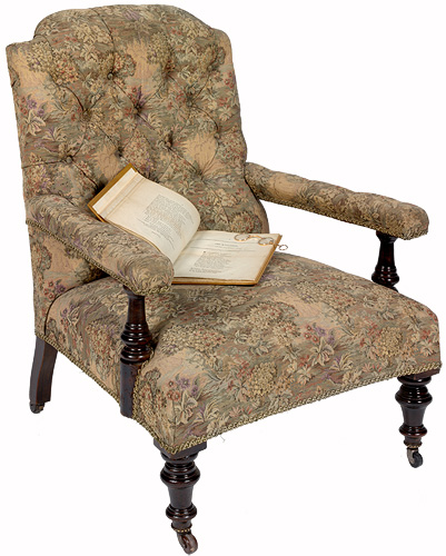 David Scott Mitchell's armchair and lorgnette