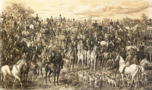 A meet of the Melbourne Hunt Club, 1893