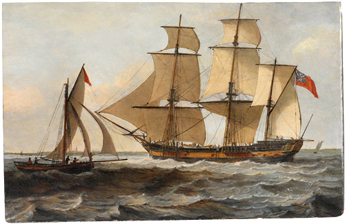 Portrait of Il Netunno, later Marquis Cornwallis, under sail